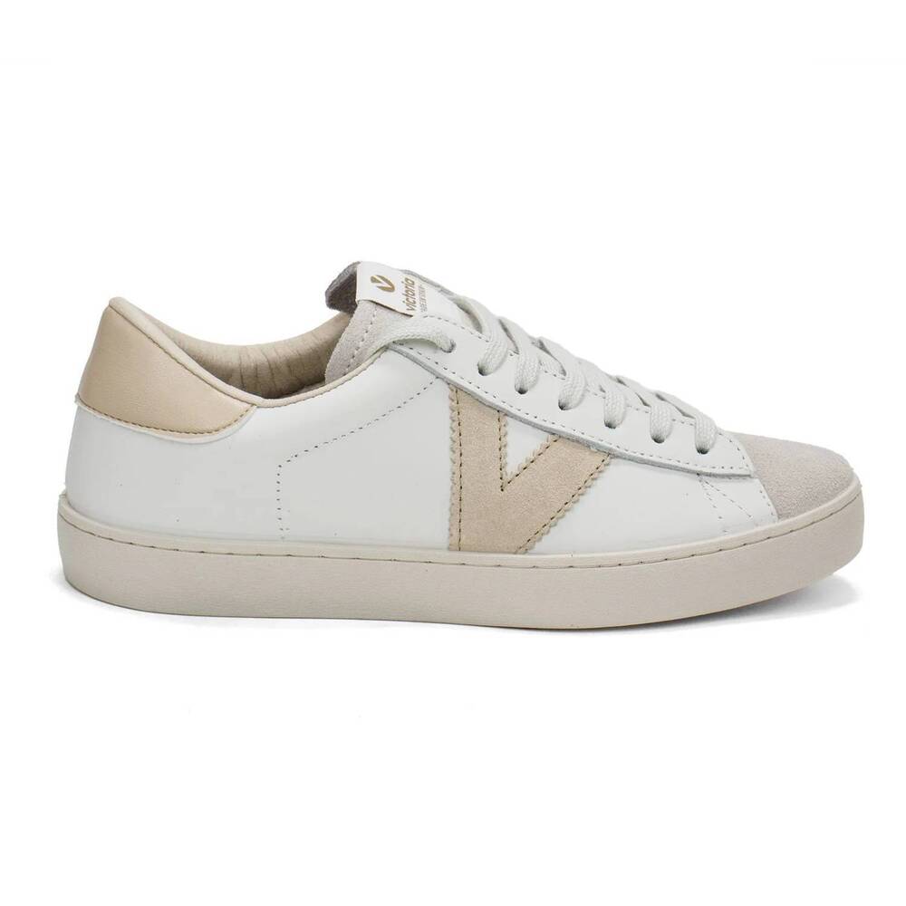 NEW VICTORIA women's berlin casual low top leather sneakers in hielo